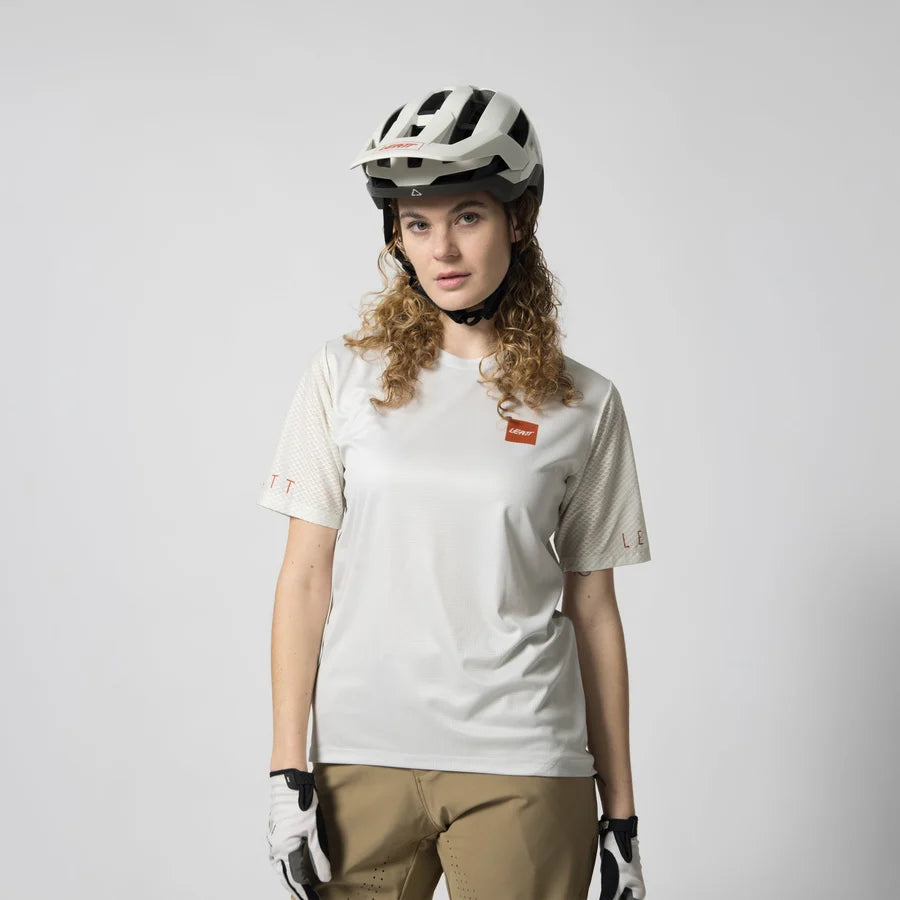 Leatt Trail 3.0 Short Sleeve MTB Jersey - Womens - Fade White