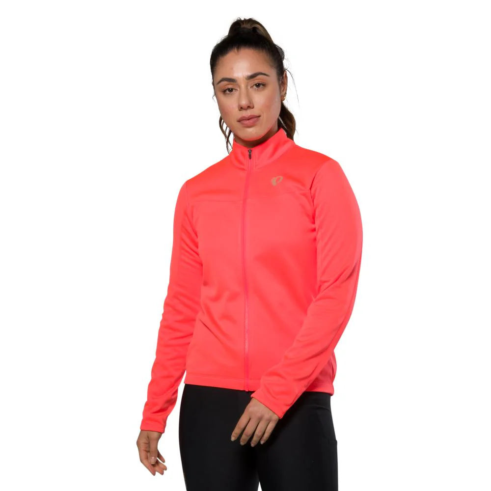 Pearl Izumi Quest Thermal Long Sleeve Road Jersey - Womens - Fiery Coral