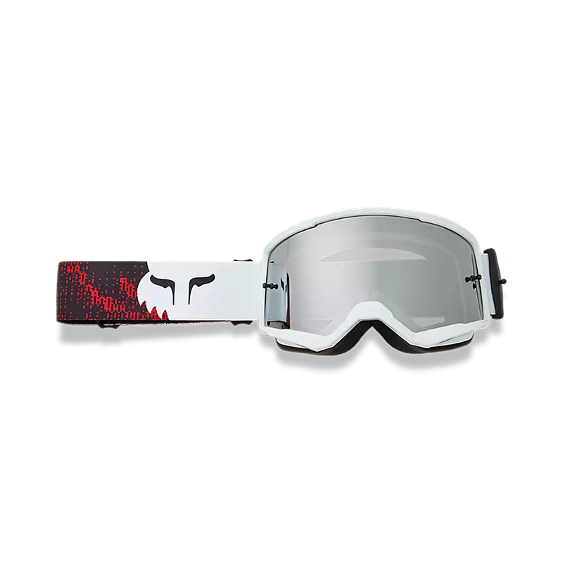 Fox Racing Main Kairos MTB Goggle - Mirrored Lens - White-Flo Red