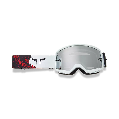 Fox Racing Main Kairos MTB Goggle - Mirrored Lens - White-Flo Red