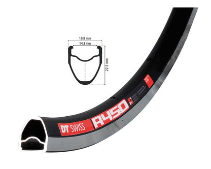 DT Swiss R 450 700c Road Rim Black