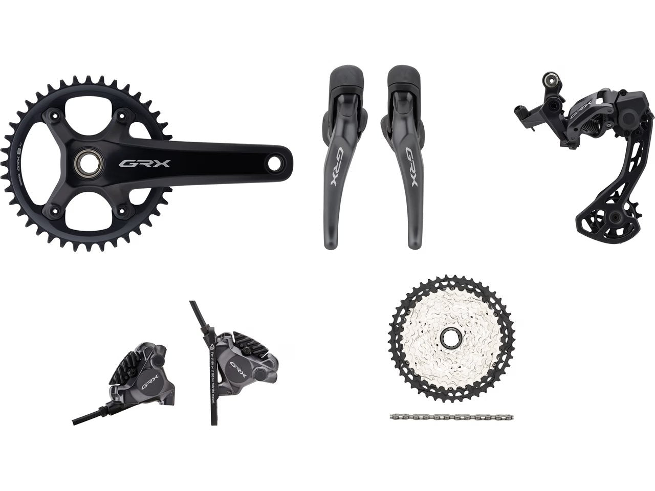 Shimano GRX RX820 12 Spd Groupset with Dropper Post Lever - 10-45t