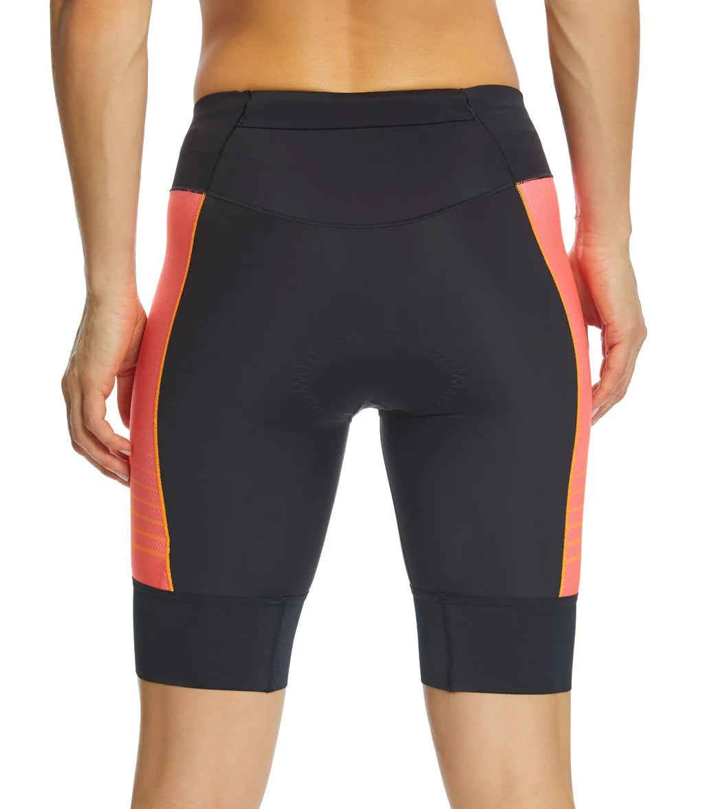 Pearl Izumi Elite Pursuit Tri Short - Womens - Black-Orange Pop Diffuse