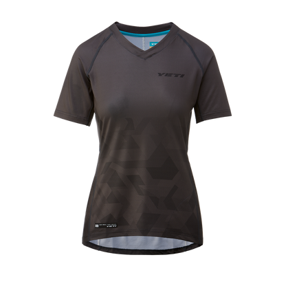 Yeti Enduro Short Sleeve MTB Jersey - Womens - Obsidian Disruption