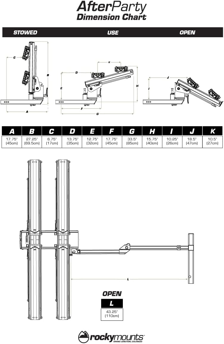 Rocky Mounts Afterparty 2" Swing Away Hitch Mount Rack