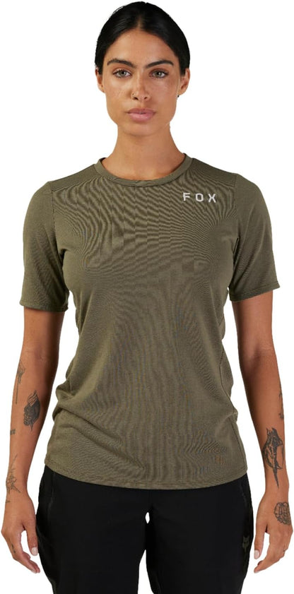 Fox Racing Ranger Dri Release Short Sleeve MTB Jersey - Alyn - Womens - Olive Green