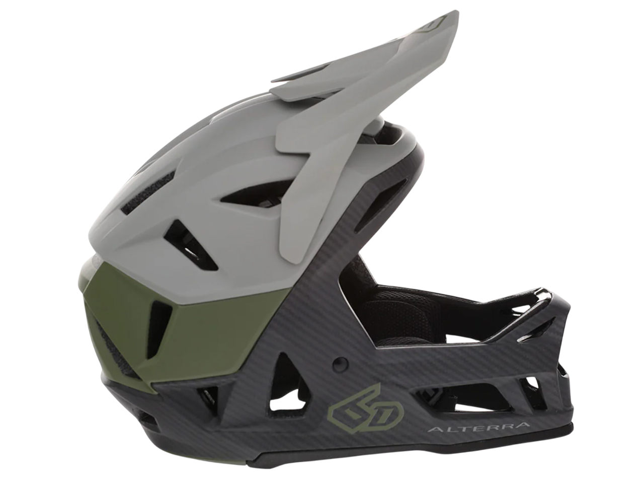 army green bike helmet 6D Helmets Alterra MTB - Segment Ducati Helme - Ducati wicking liner Knob:Black Camo bait rigging