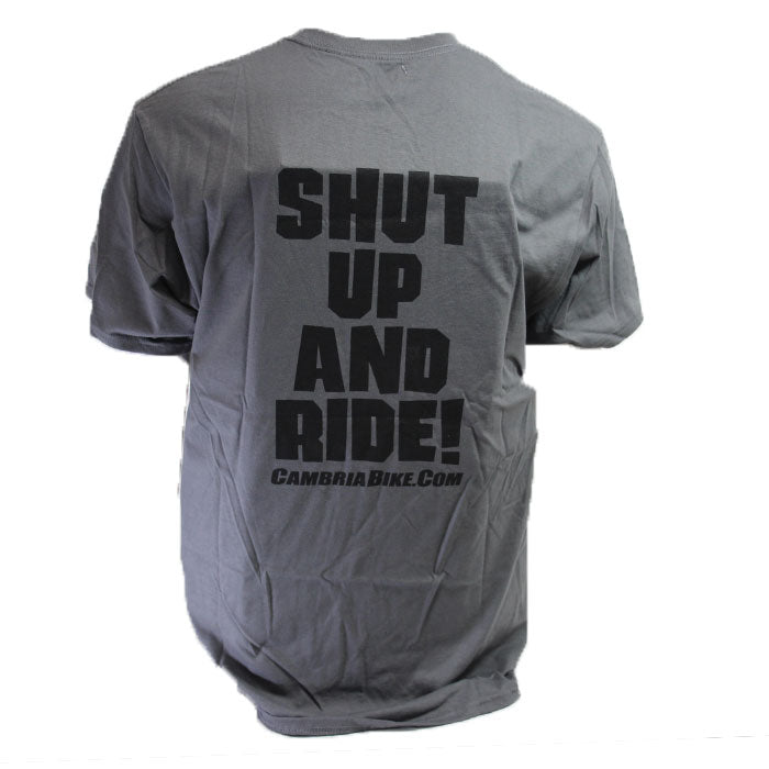 CBO Shut up and Ride Tee Shirt - Gray