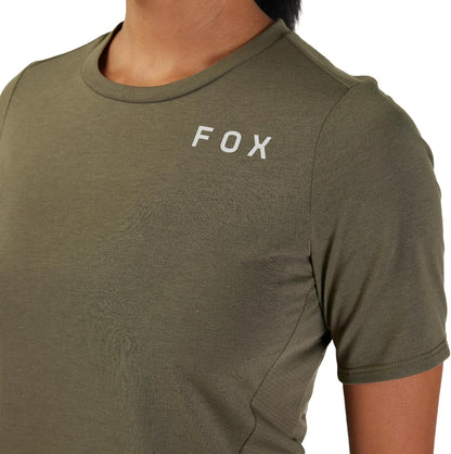 Fox Racing Ranger Dri Release Short Sleeve MTB Jersey - Alyn - Womens - Olive Green