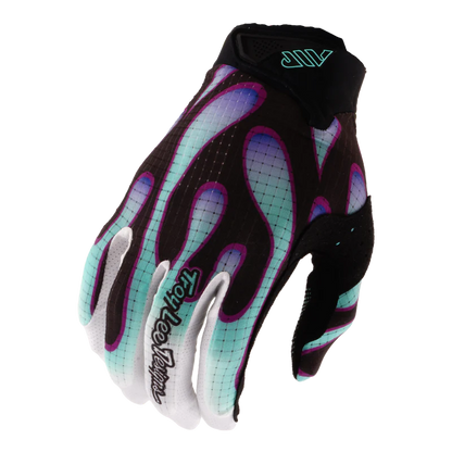 Troy Lee Designs Air MTB Glove - Overspray - Black-Real Teal