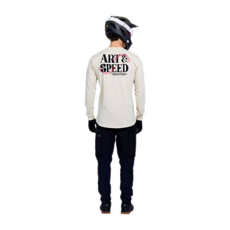 Troy Lee Designs Ruckus Long Sleeve Ride Tee - Art and Speed - Pumice