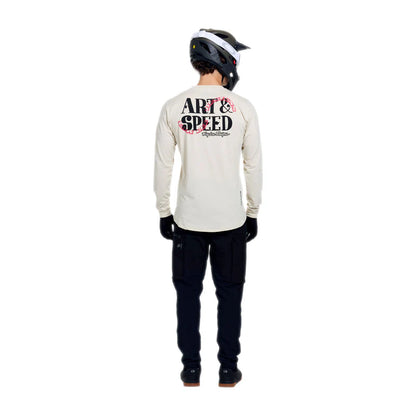 Troy Lee Designs Ruckus Long Sleeve Ride Tee - Art and Speed - Pumice