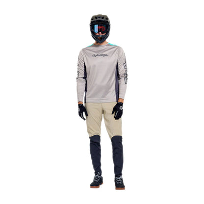 Troy Lee Designs Stage Long Sleeve MTB Jersey - Signature - Stone