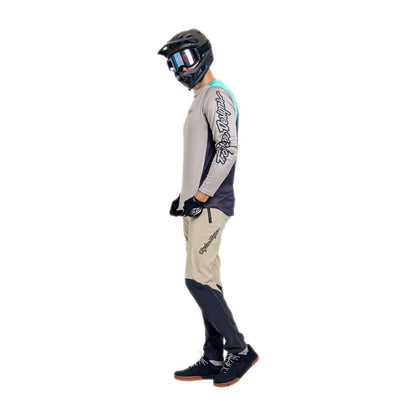 Troy Lee Designs Stage Long Sleeve MTB Jersey - Signature - Stone