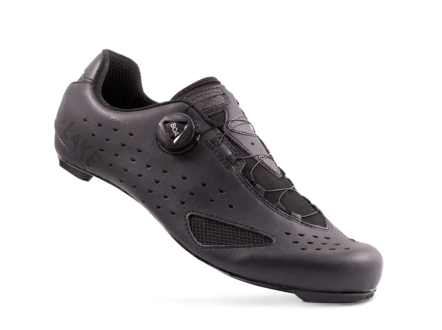 Lake CX219 Road Shoe - Wide - Black-Black