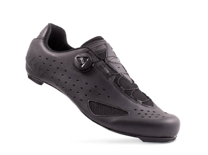 Lake CX219 Road Shoe - Wide - Black-Black