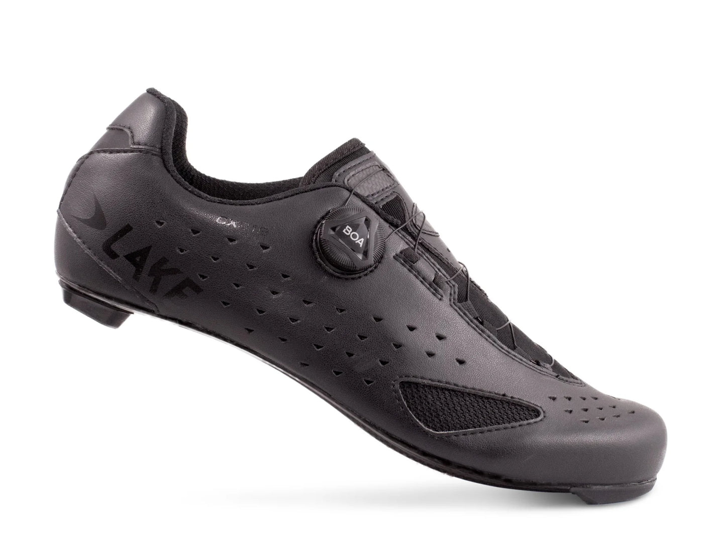 Lake CX219 Road Shoe - Wide - Black-Black