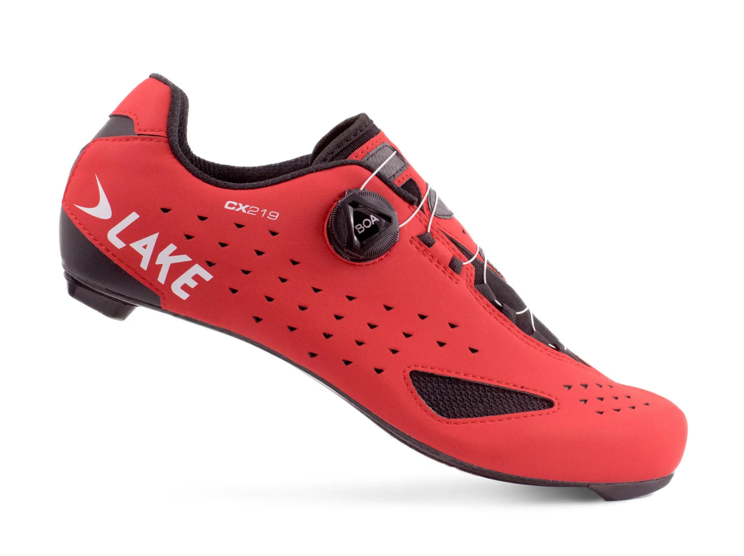 Lake CX219 Road Shoe - Wide - Red-White