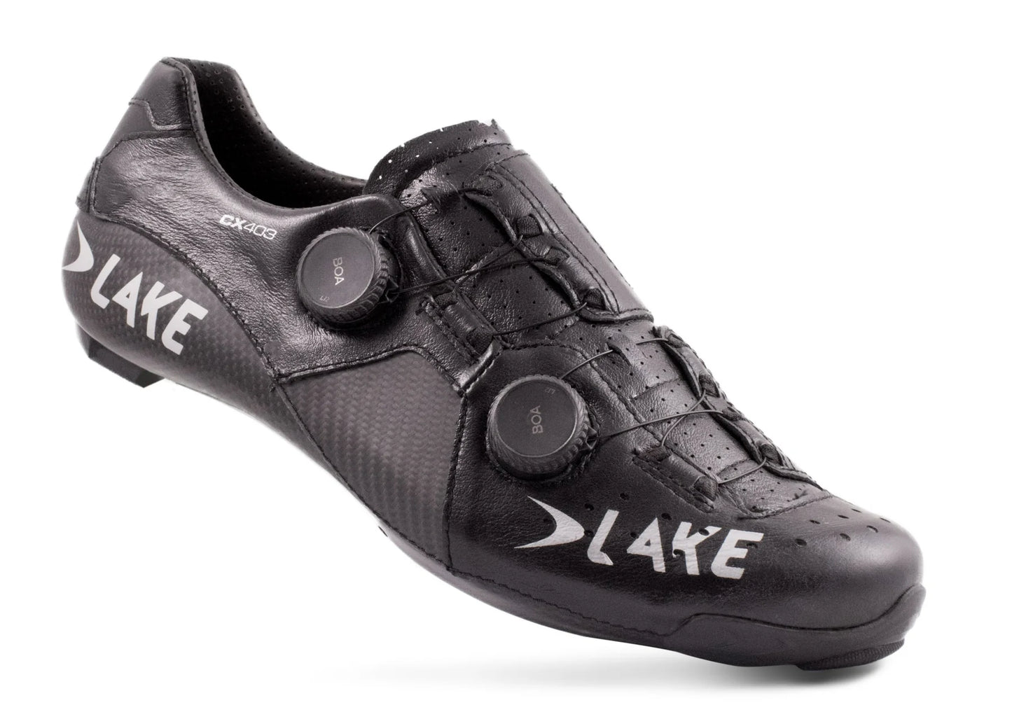 Lake CX403 Road Shoe - Black-Silver