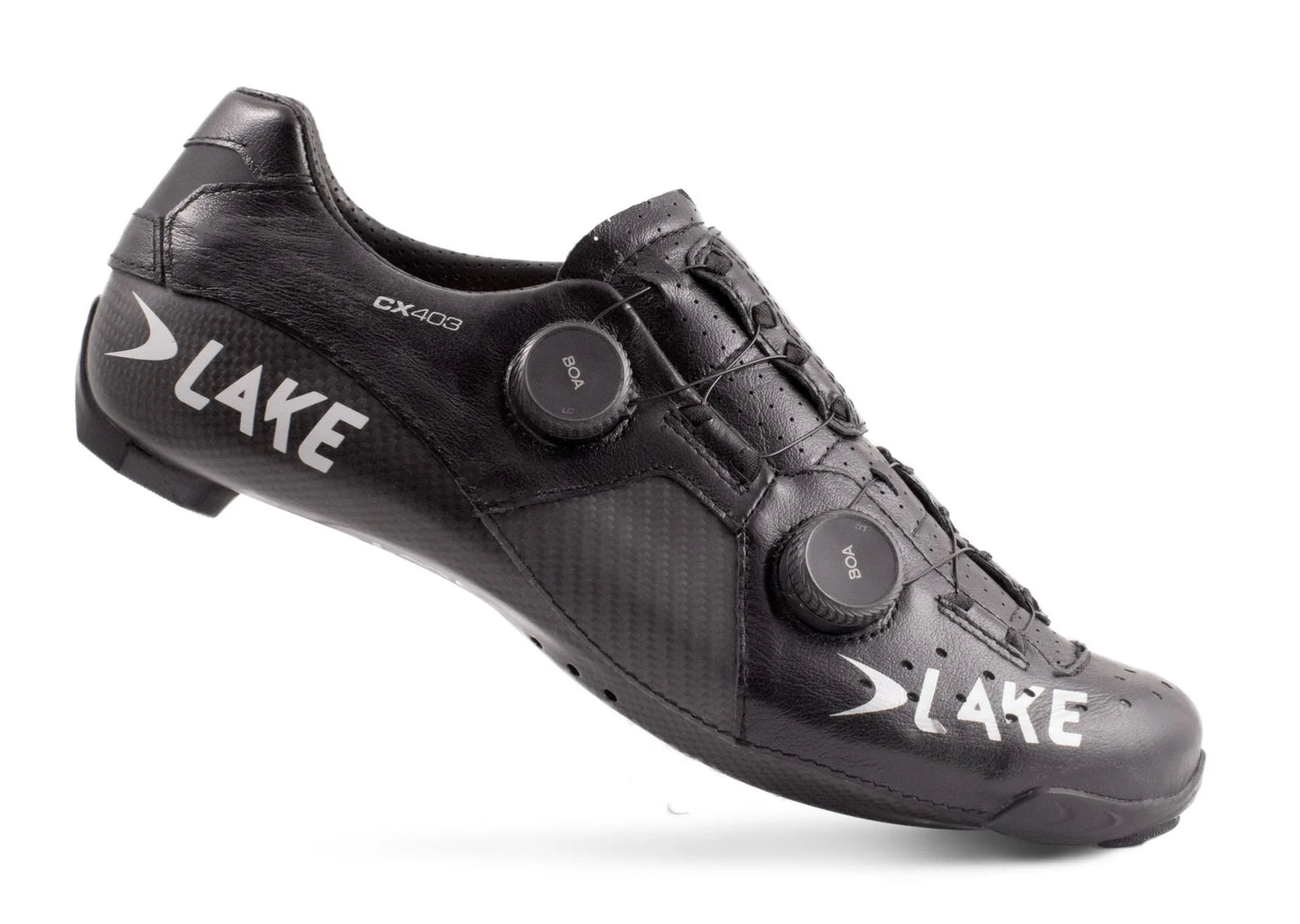 Lake CX403 Road Shoe - Womens - Black-Silver