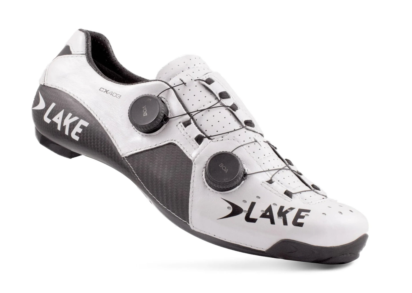 Lake CX403 SpdPly Road Shoe - White-Black