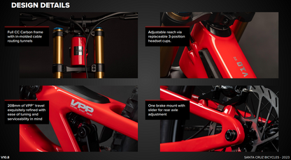 Santa Cruz V10 CC MX - DH S Kit - Gloss Red - 2024