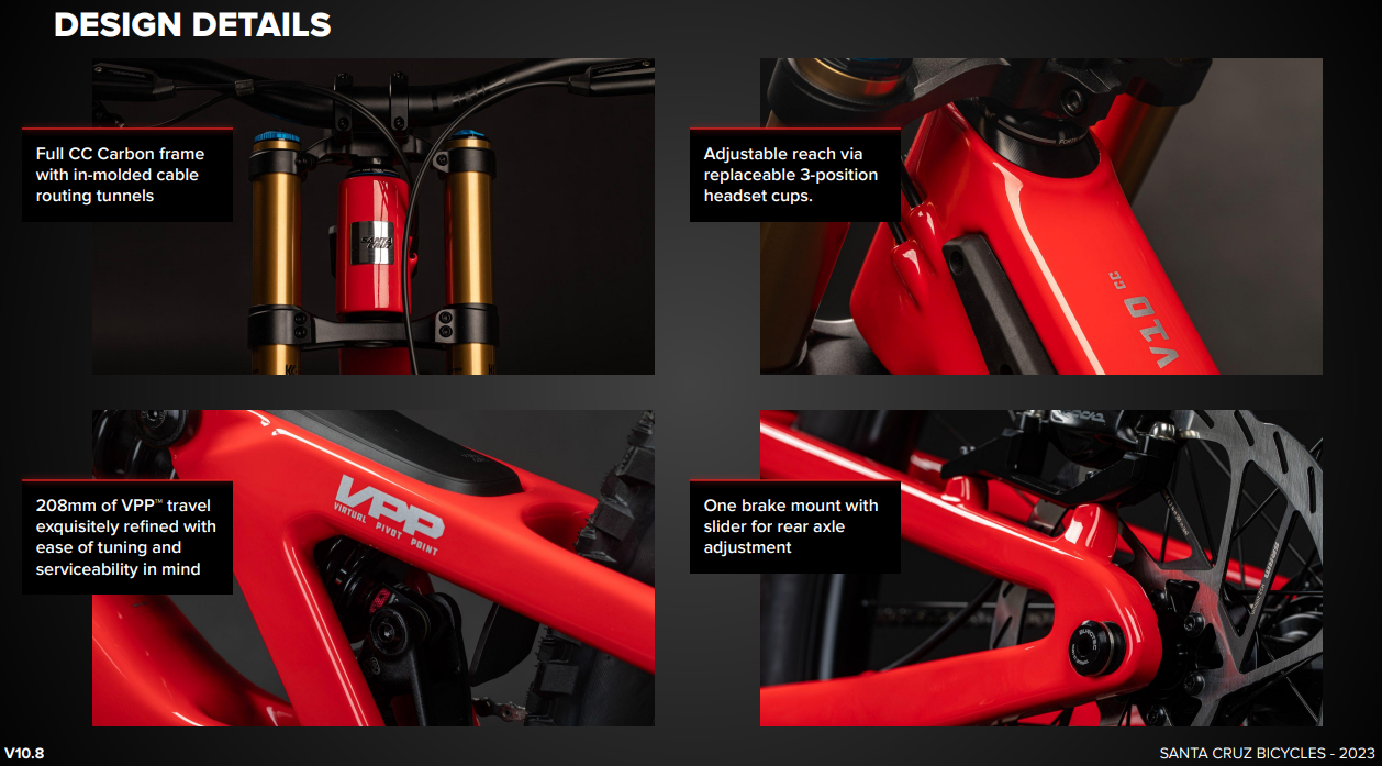 Santa Cruz V10 CC MX - DH X01 - Gloss Red - 2024 – Cambria Bike Santa Cruz V10 CC MX - DH X01 - Gloss Red - 2024 – Cambria Bike