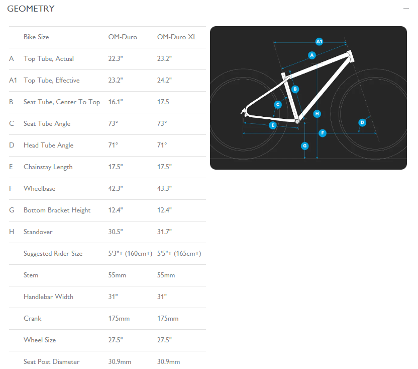 SE Bikes OM Duro XL 27.5+ Black Sparkle - 2025