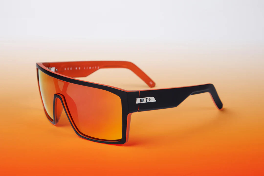 Unit Command Polarised Sunglasses - Matt Black-Orange