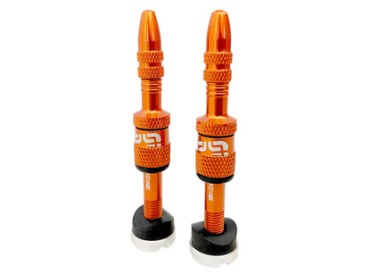 E Thirteen Schrader Quickfill Tubeless Valves Gen2 - 16-24mm Depth - Naranja