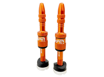E Thirteen Schrader Quickfill Tubeless Valves Gen2 - 23-31mm Depth - Naranja