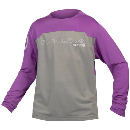 Endura MT500 Burner Long Sleeve MTB Jersey - Kids - Thistle
