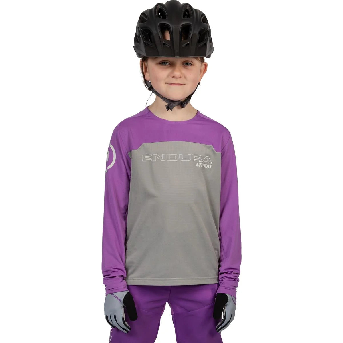 Endura MT500 Burner Long Sleeve MTB Jersey - Kids - Thistle
