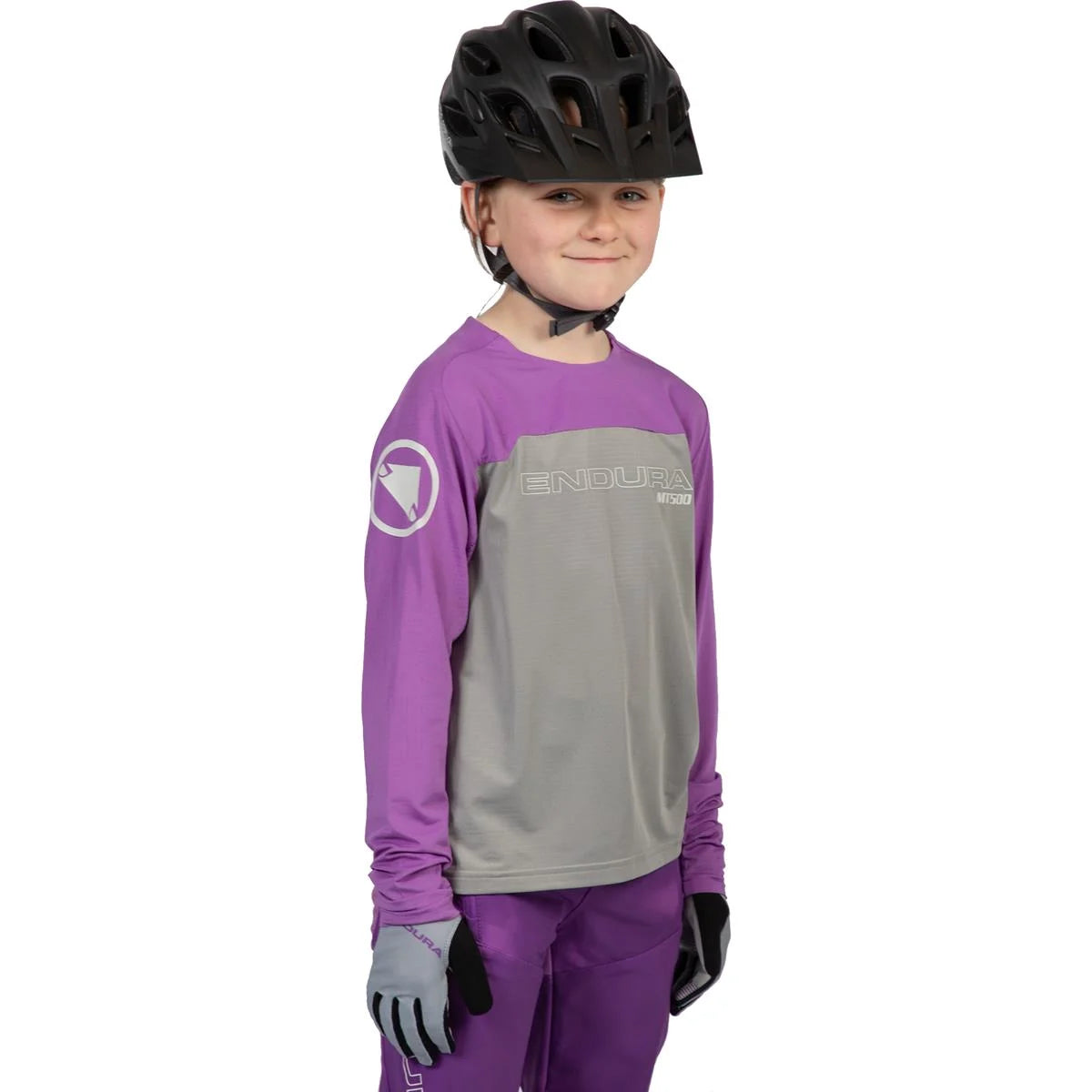 Endura MT500 Burner Long Sleeve MTB Jersey - Kids - Thistle