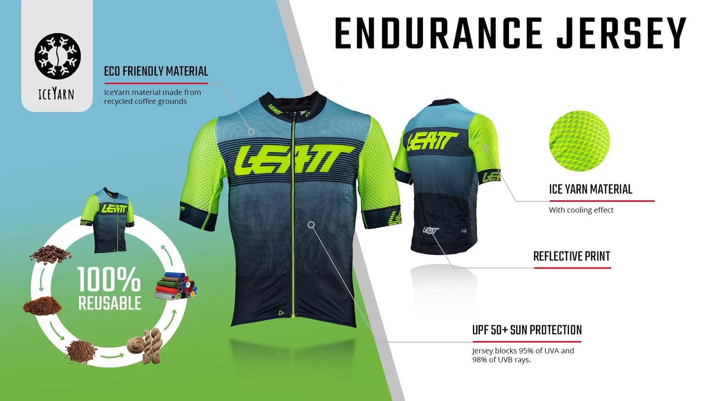 Leatt Endurance 5.0 Short Sleeve MTB Jersey - Rust - 2024