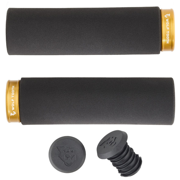 Wolf Tooth Components Lock-On Fat Paw Grip - Black-Gold