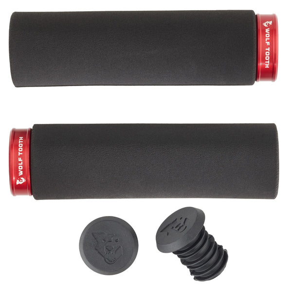 Wolf Tooth Components Lock-On Fat Paw Grip - Black-Red