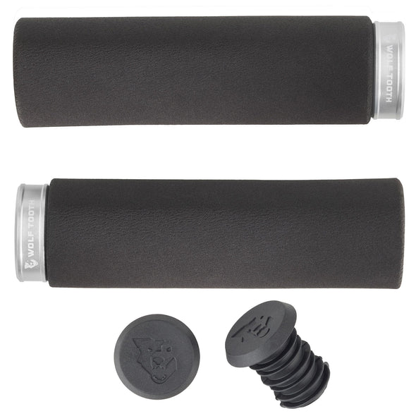 Wolf Tooth Components Lock-On Fat Paw Grip - Black-Raw Silver