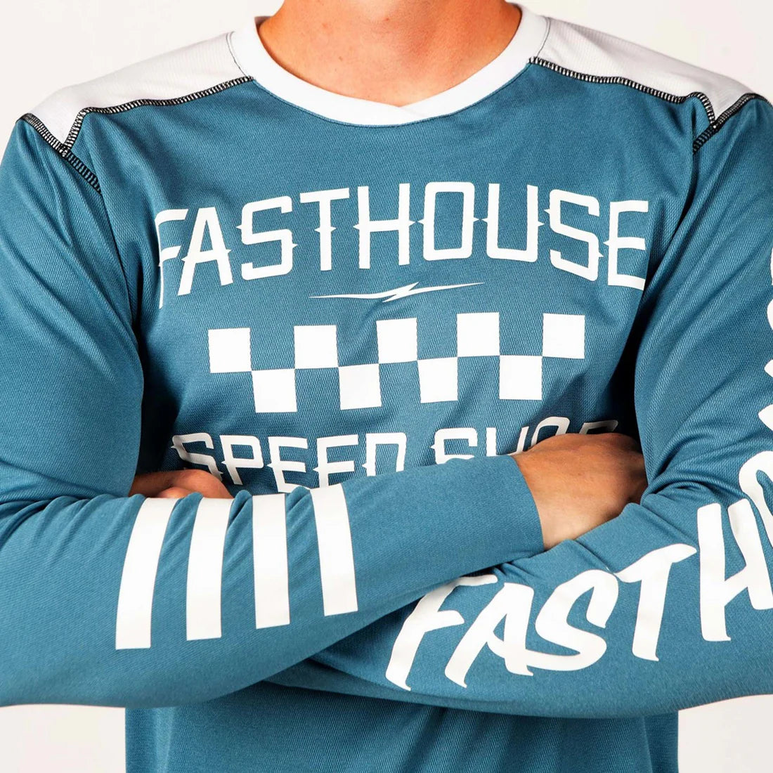 Fasthouse Alloy Roam Long Sleeve MTB Jersey - Heather Slate