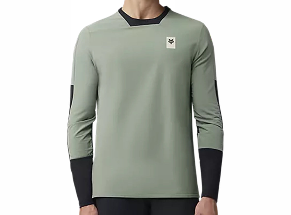 Fox Racing Defend Thermal Long Sleeve MTB Jersey - Moss