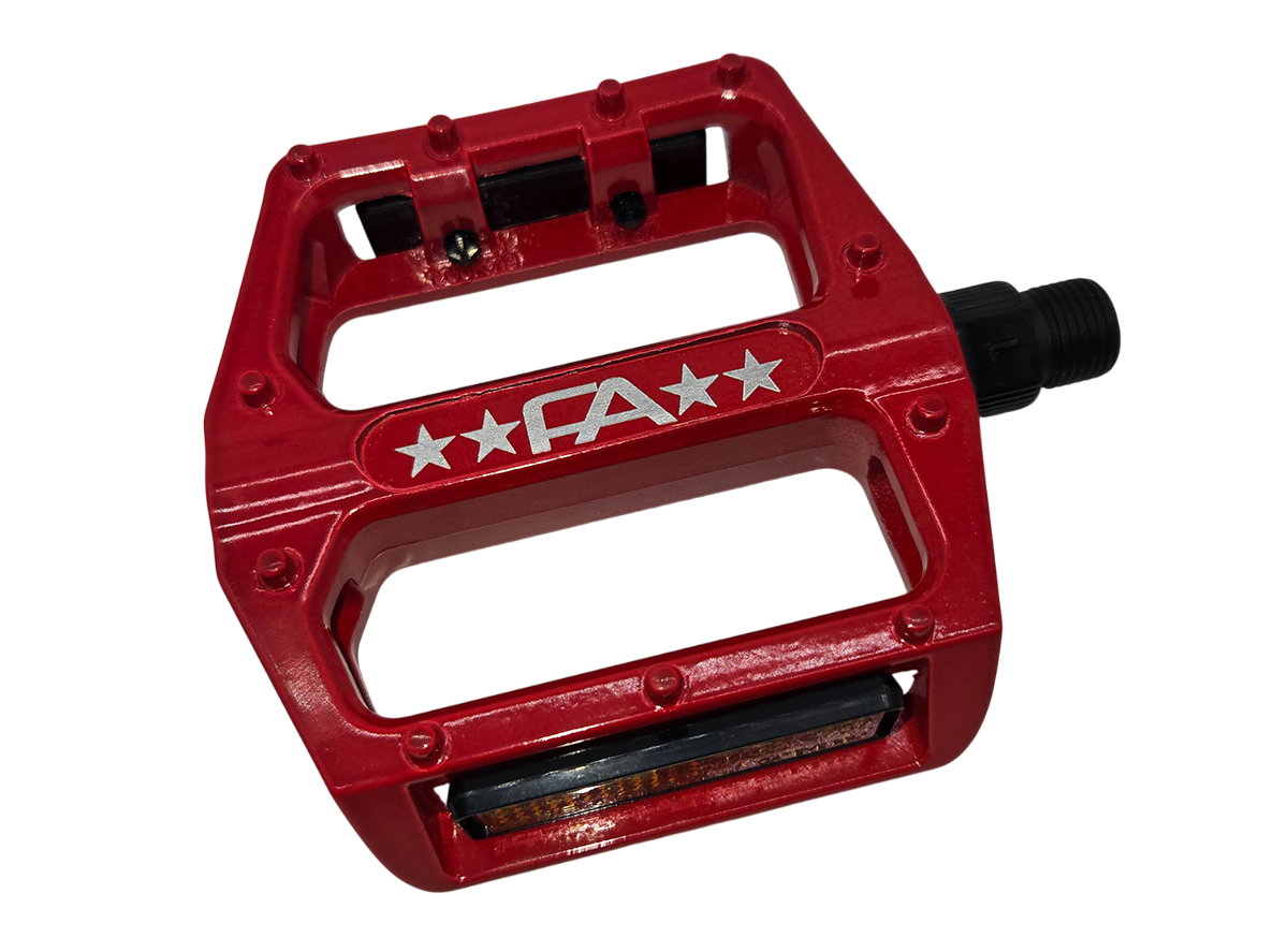Free Agent Alloy Molded Pin Platform Pedals - Red