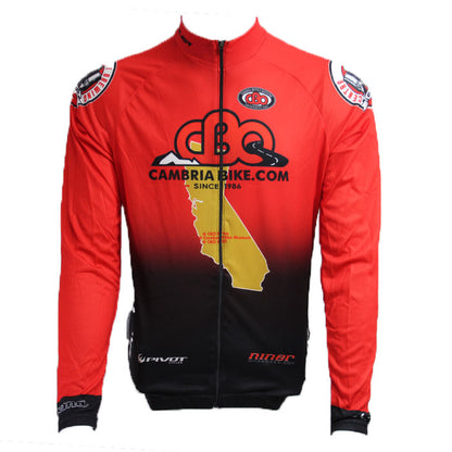 Voler CBO Long Sleeve Road Jersey - Mens - Red-Black - 2021