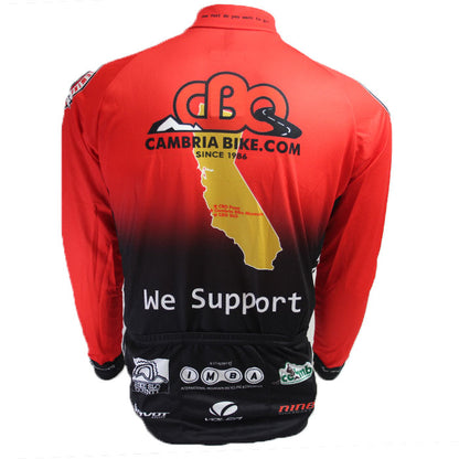 Voler CBO Long Sleeve Road Jersey - Mens - Red-Black - 2021