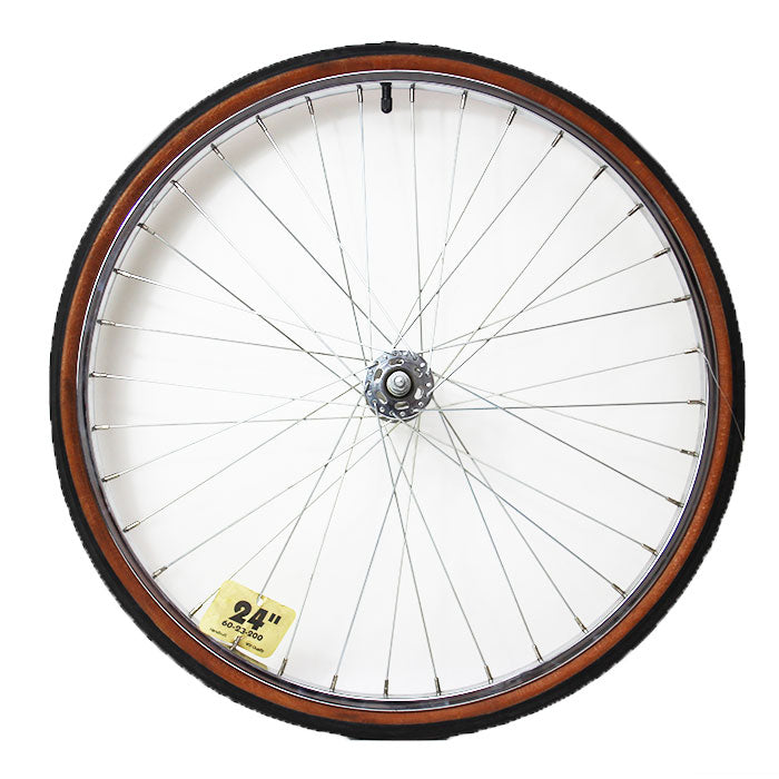 CBO Generic 24" x 1 3/8 Front Wheel with Tire - Silver
