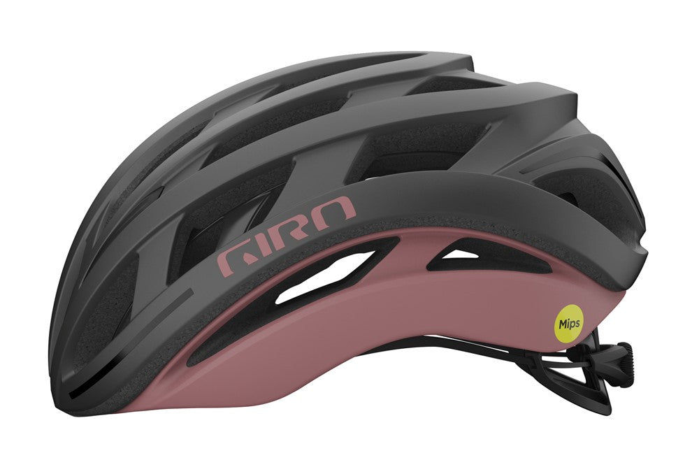 Giro Helios Spherical Road Helmet - Matt Metallic Coal-Dusty Rose