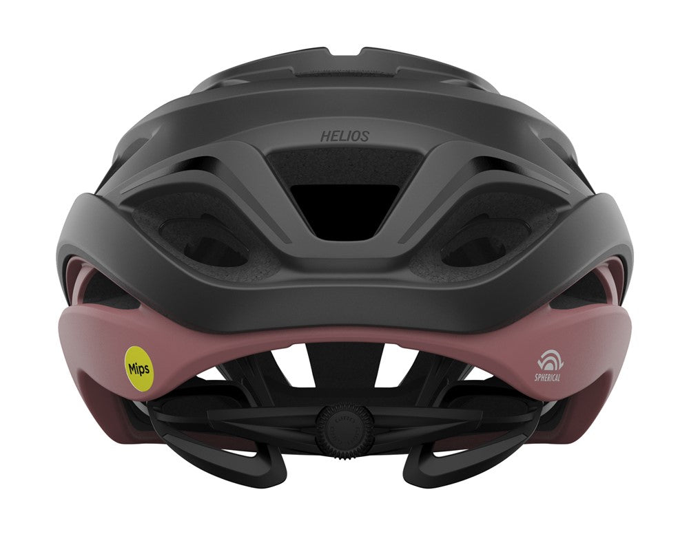 Giro Helios Spherical Road Helmet - Matt Metallic Coal-Dusty Rose