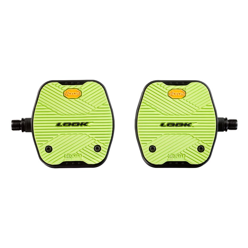 Look Geo City Grip Flat Pedals - Lime