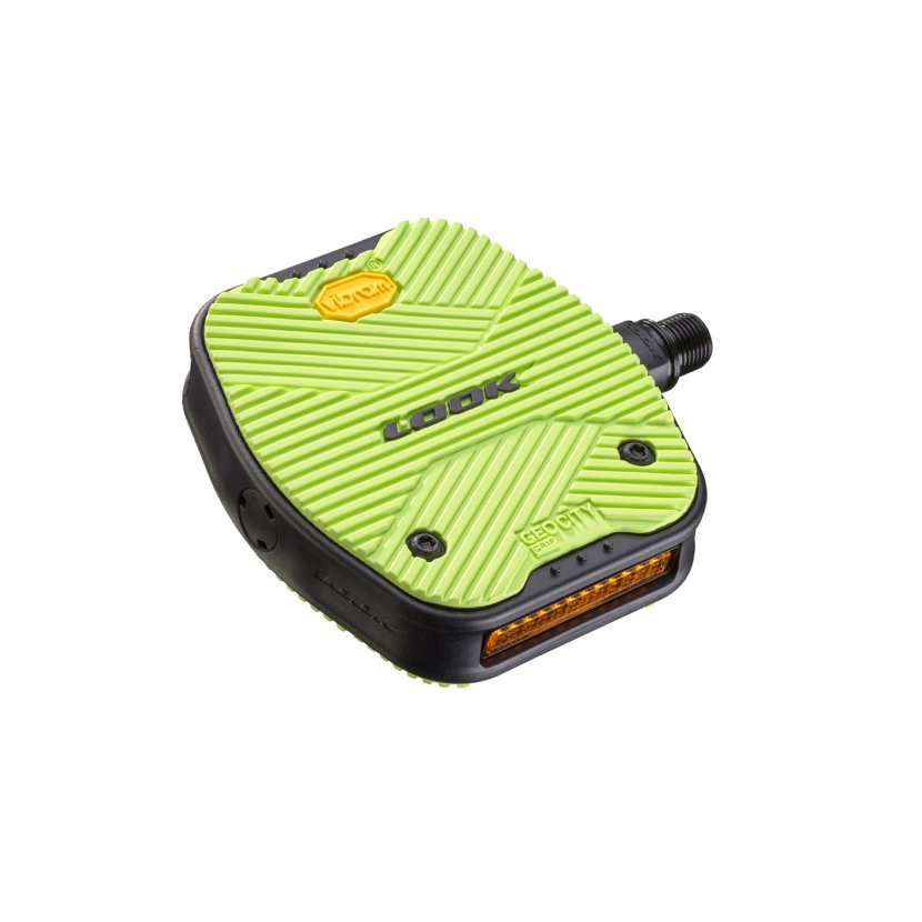 Look Geo City Grip Flat Pedals - Lime
