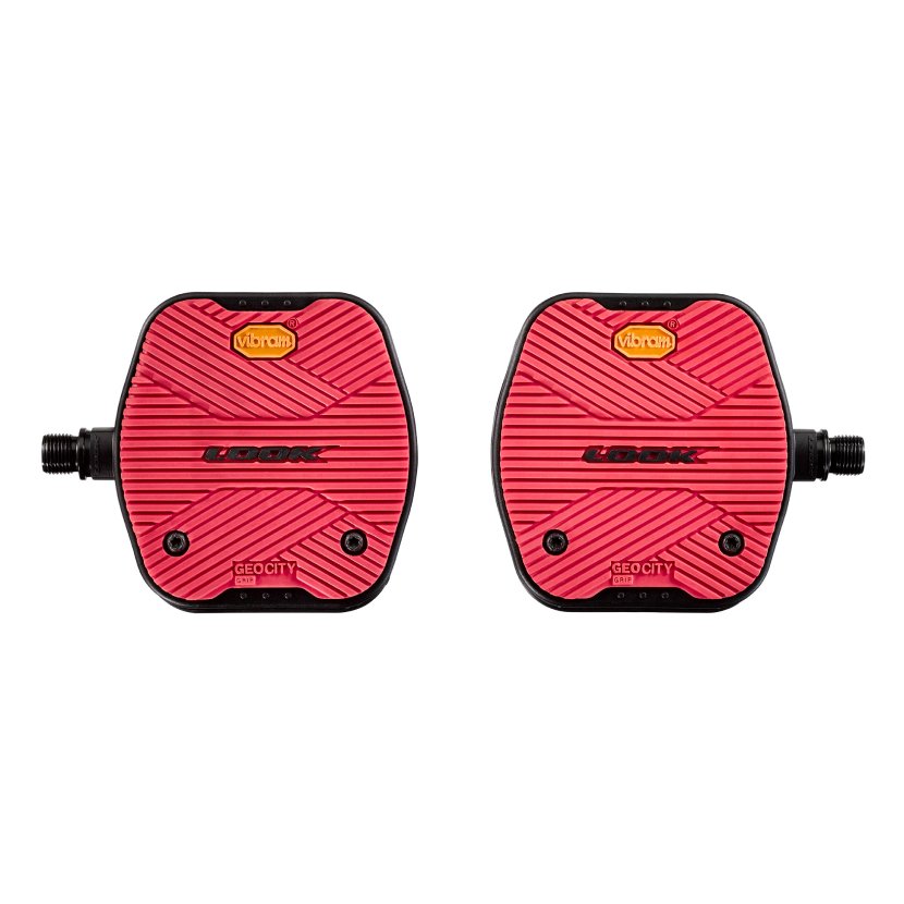 Look Geo City Grip Flat Pedals - Red
