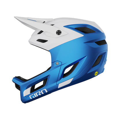 Giro Coalition Spherical Full Face Helmet - Matt White-Ano Blue